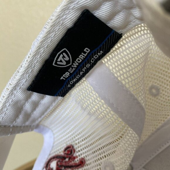 fisherman hat  Waters Edge top of the world American flag fish hook trucker Snap - Picture 4 of 4